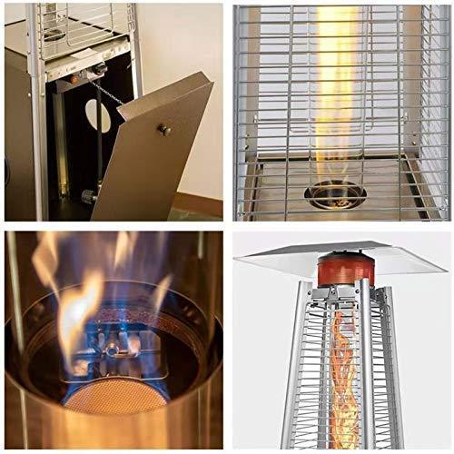 2-Sets Pyramid Outdoor Heater Standing, 42,000 Btu Tower Patio Heaters Propane - Image 8