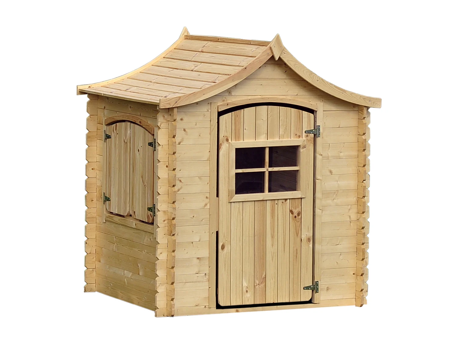 Maison en bois pour enfants avec plancher - 112x146xH152cm/1.1m2 - M550