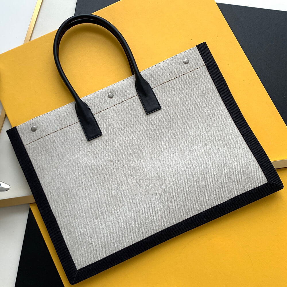 YSL RIVE GAUCHE LARGE TOTE BAG IN PRINTED CANVAS AND LEATHER1:1High-quality replica