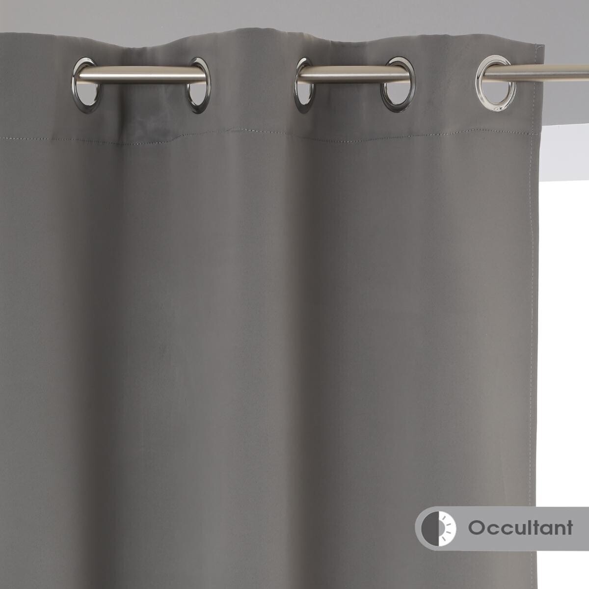 Set of 2 blackout curtains Grey, 135x240 cm