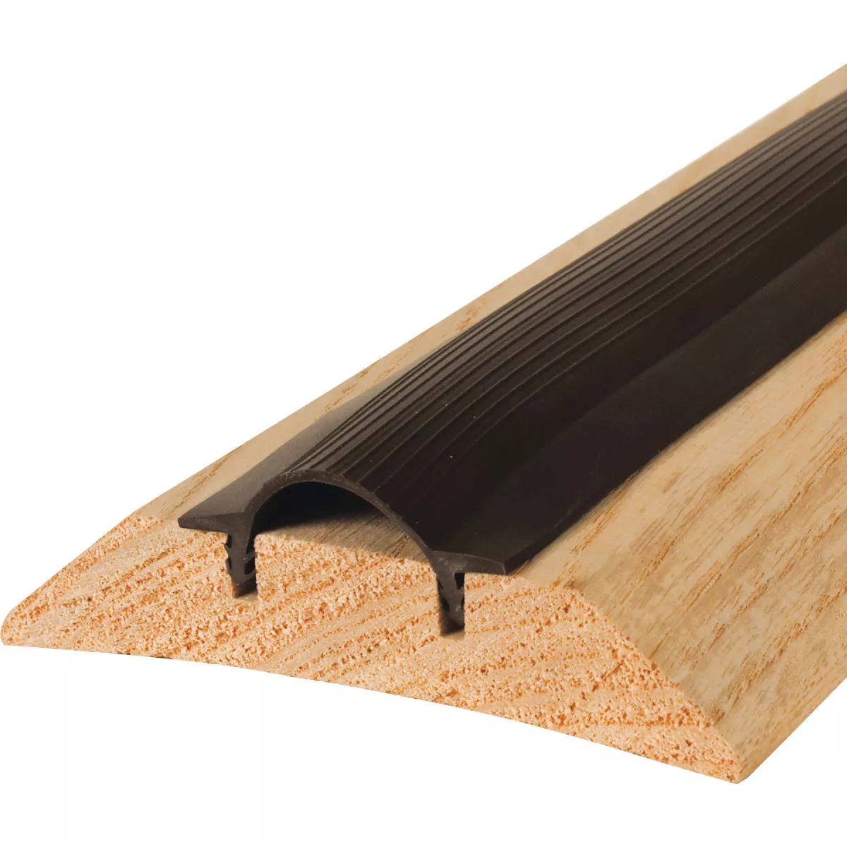 M-D Building Products 3-1/2 In. x 1-1/8 In. x 36 In. Natural Hardwood and Vinyl Low-Profile Threshold