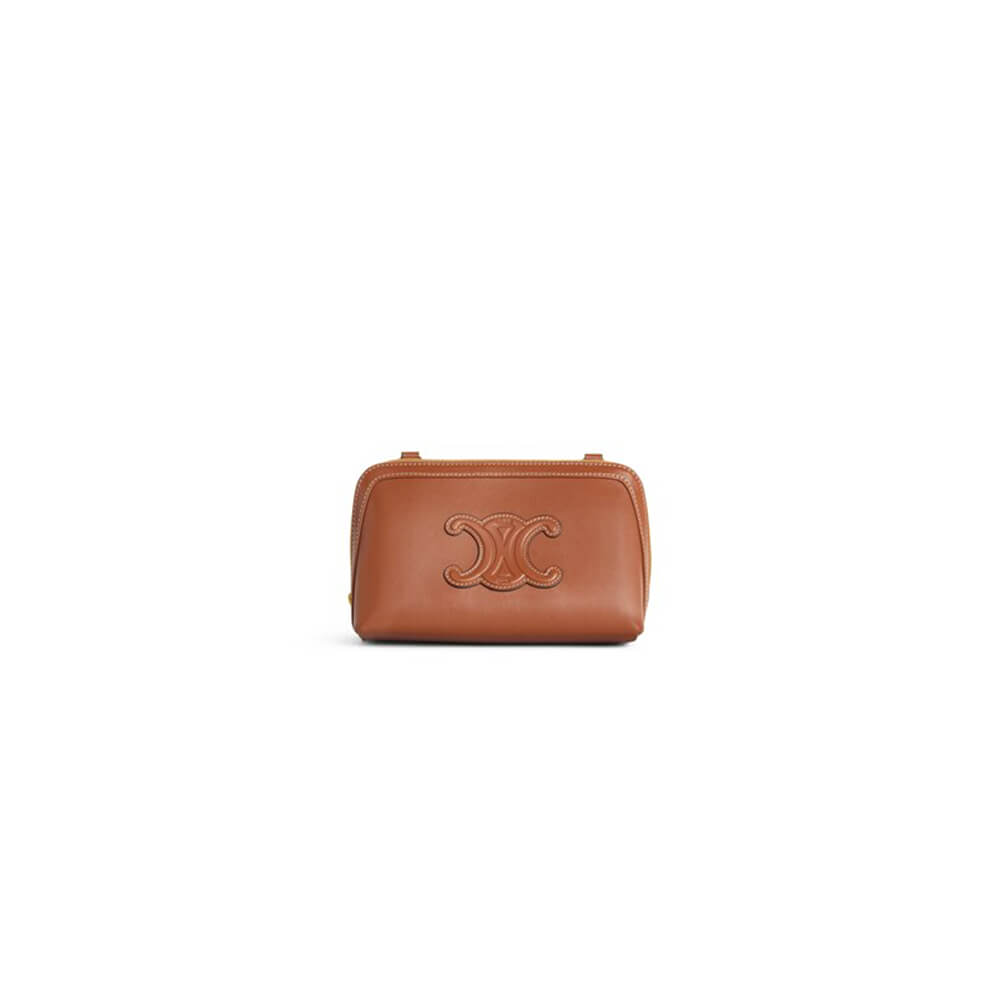 CELINE Clutch on Chain Cuir triomphe IN smooth calfskin(High-end Grade)1:1High-quality replica