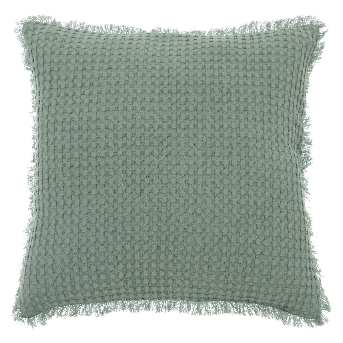 "Widdy" honeycomb cushion Celadon green, 45x45 cm