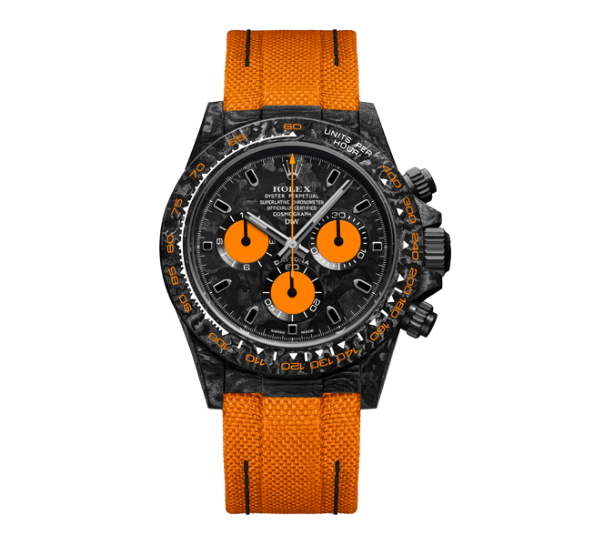 ROLEX Diw Daytona carbon orange edition 40mm oyster black(1:1 replica) - Elite Watch Atelier