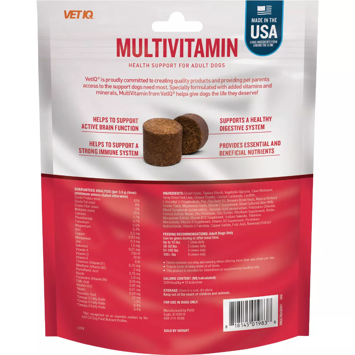 VetIQ 7.4 Oz. Multi Vitamin Dog Chew (60-Pack)