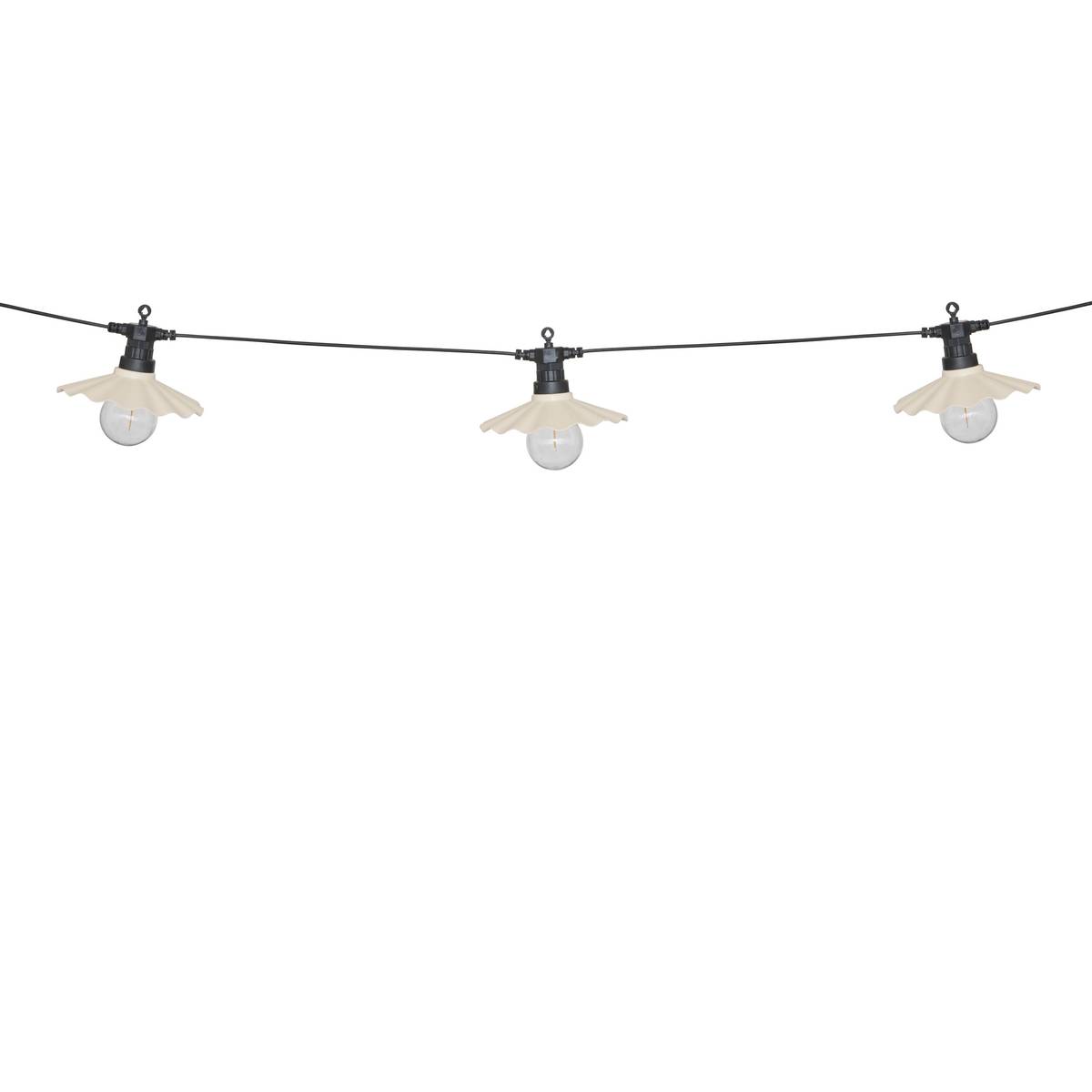 Outdoor LED Garland "Edda" Battery, 10 balls, Black, L.660 cm