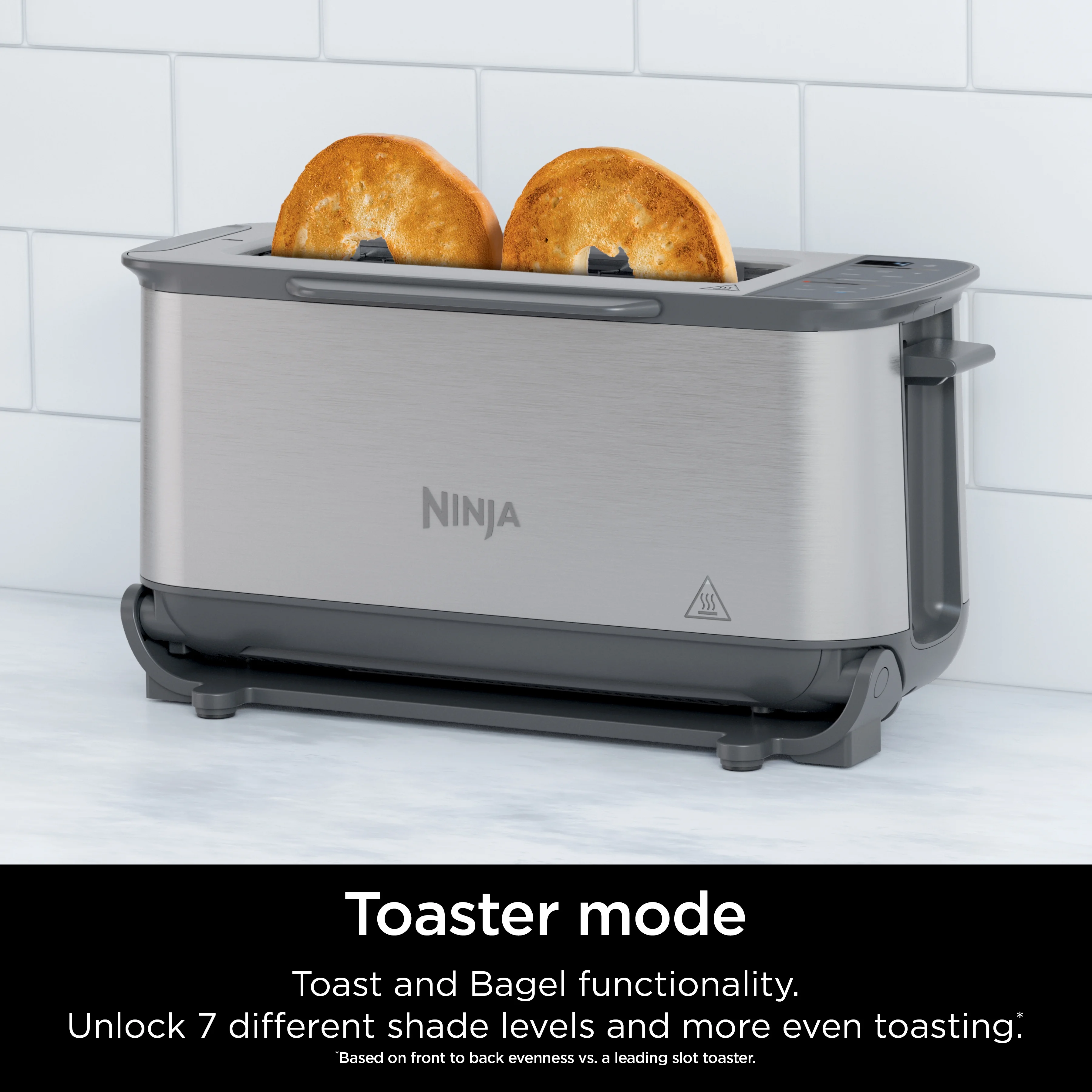 Ninja? Foodi? 2-in-1 Flip Toaster, 2-Slice Toaster, Compact Toaster Oven, Snack Maker, 1500 Watts, ST100 - Image 4