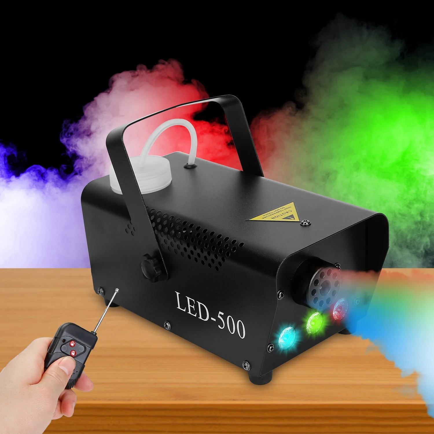 400W Fog Machine RGB LED Party Club DJ Fogger Rapid Heating Remote Control Wedding Stage Smoke Machine - Image 2 400W Fog Machine RGB LED Party Club DJ Fogger Rapid Heating Remote Control Wedding Stage Smoke Machine - Image 2