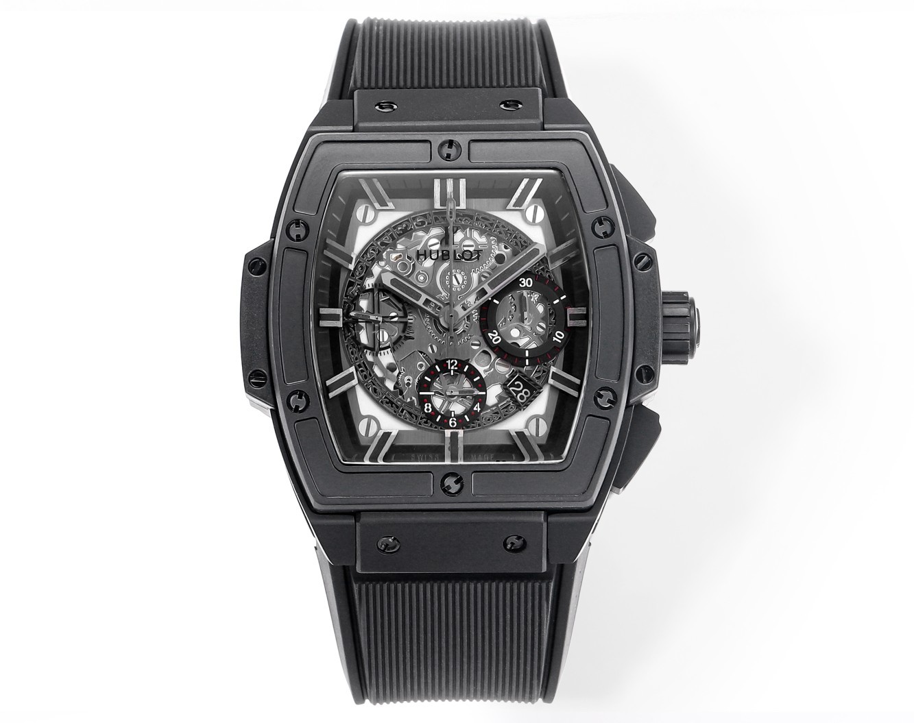 Hublot SPIRIT OF BIG BANG Chronograph, 45 mm Textured rubber strap(1:1 replica) - Elite Watch Atelier