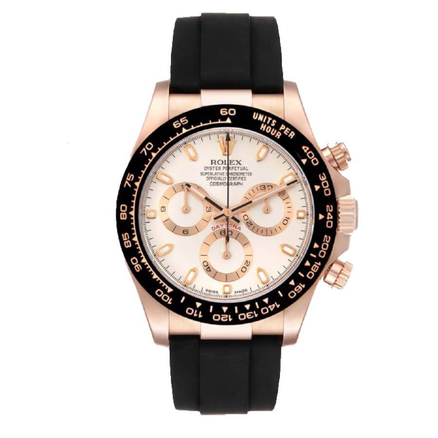 Rolex Cosmograph Daytona Rose Gold Oysterflex 116515 Replica - Elite Watch Atelier