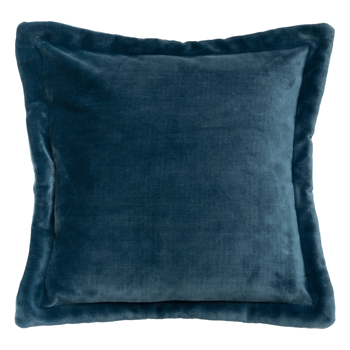 Flannel cushion "Cuddly" Aegean blue, 53x53 cm