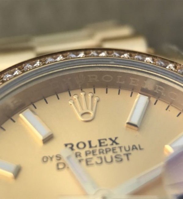 Replica Rolex DateJust 31mm Fluted Bezel RG Gold Dial Bracelet A2235 - Elite Watch Atelier