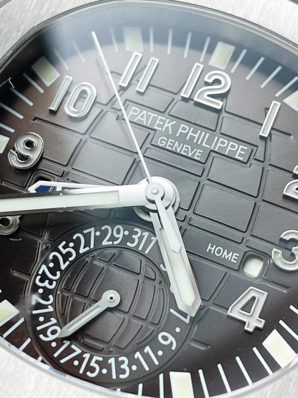 Replica PATEK PHILIPPE Aquanaut 5164A SS GRF BEST EDITION BLACK DIAL ON BLACK RUBBER STRAP A324 V2 - Top club