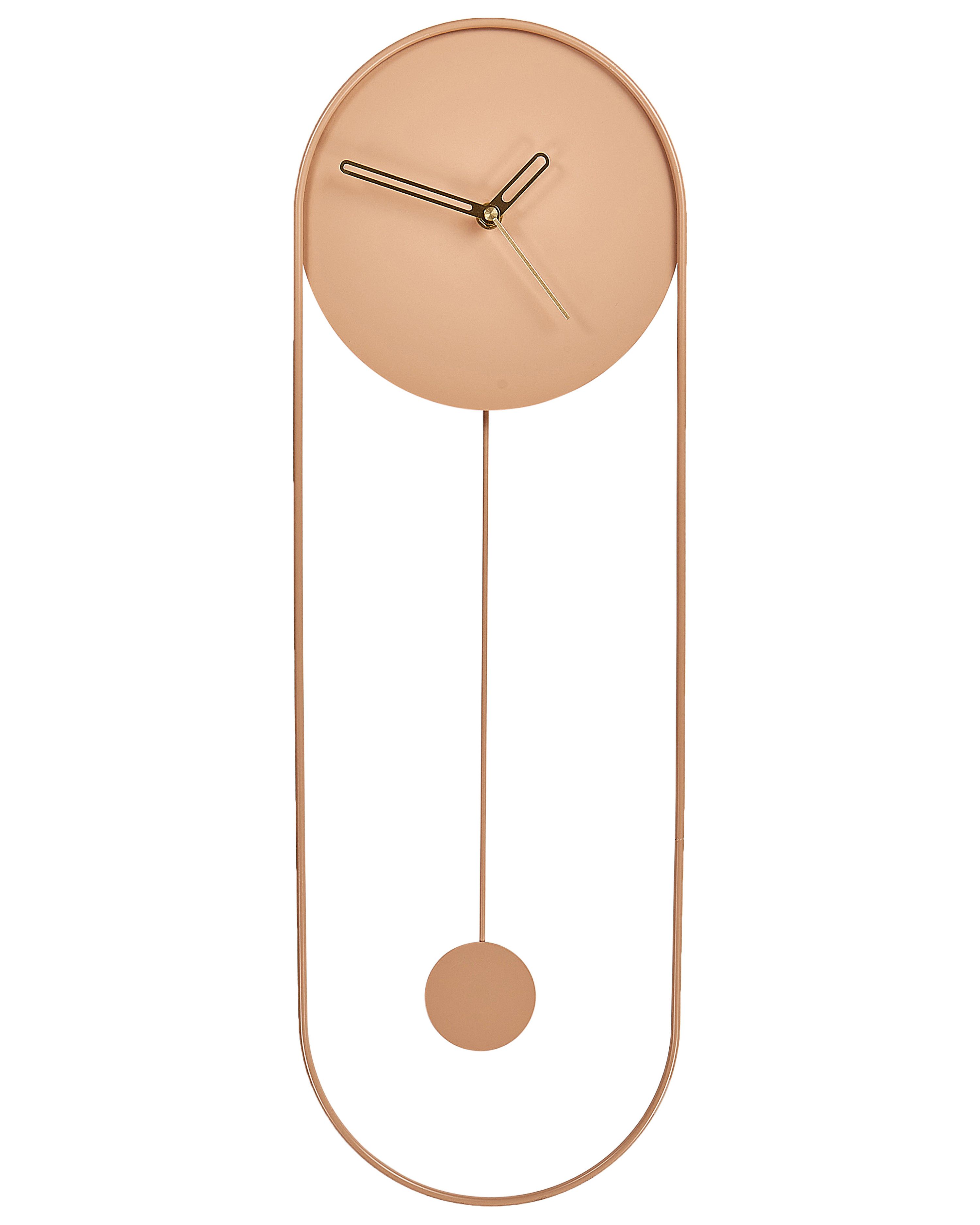 Wall Clock SALVAN 20 cm Metal Peach Pink