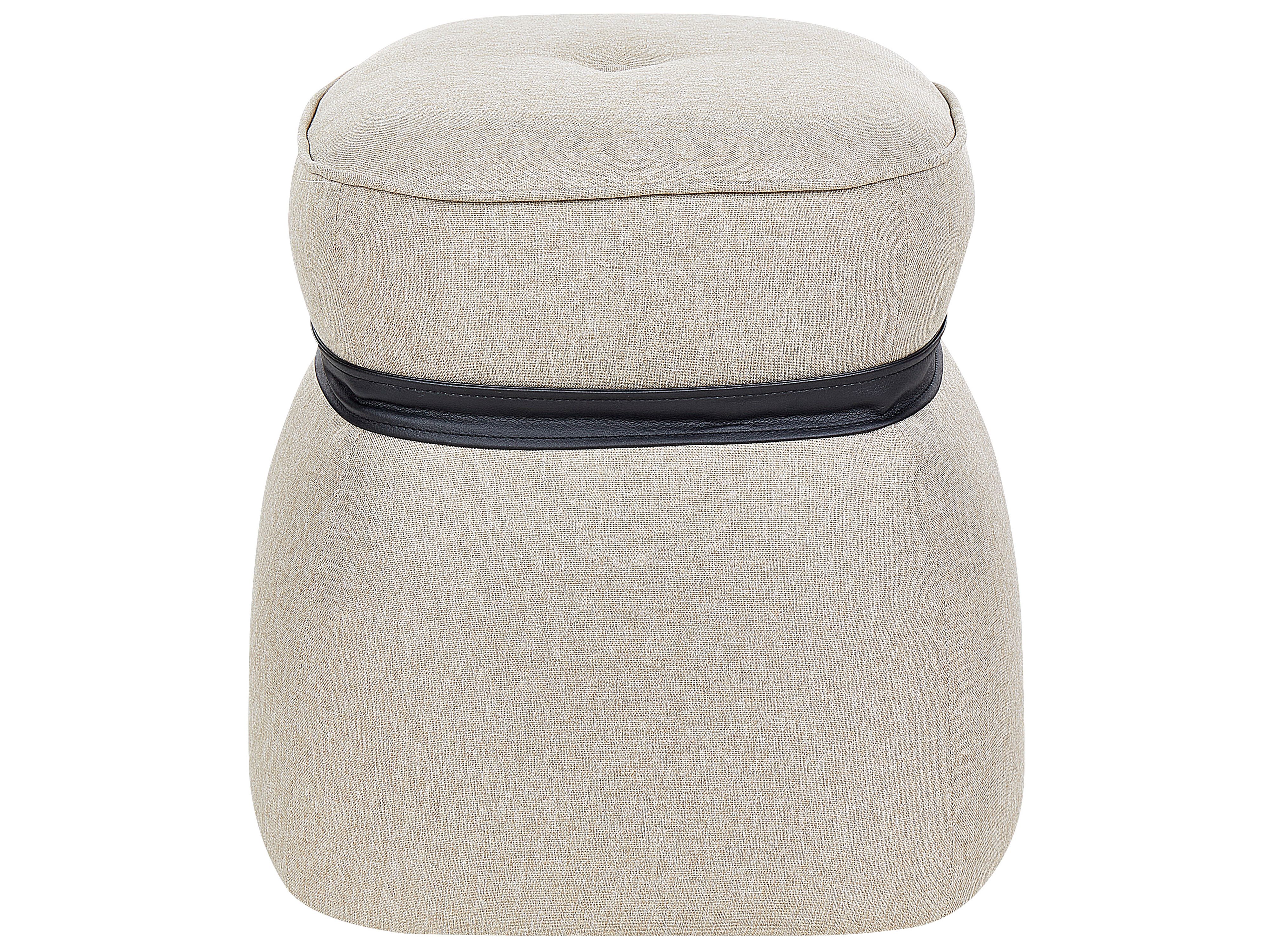 Pouffe MONTEREY Faux Linen Beige