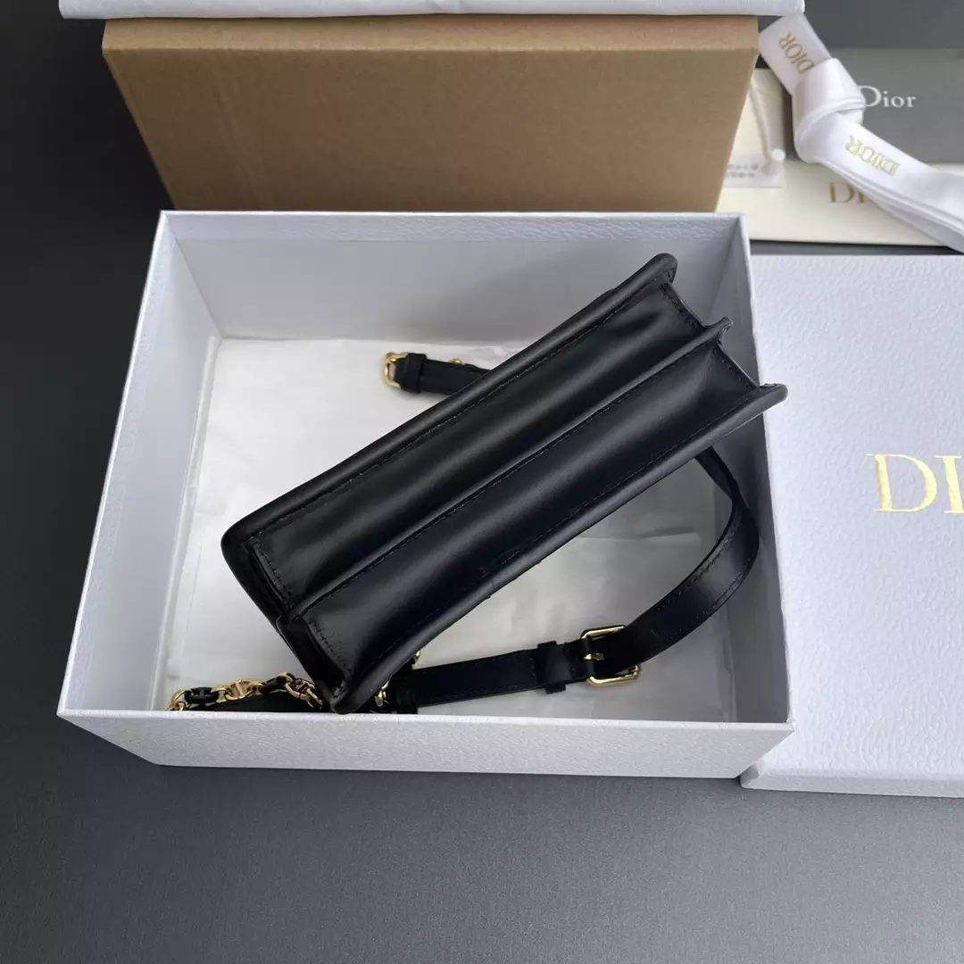 Miss Caro Mini Bag Black Cannage Tweed Embroidery1:1High-quality replica