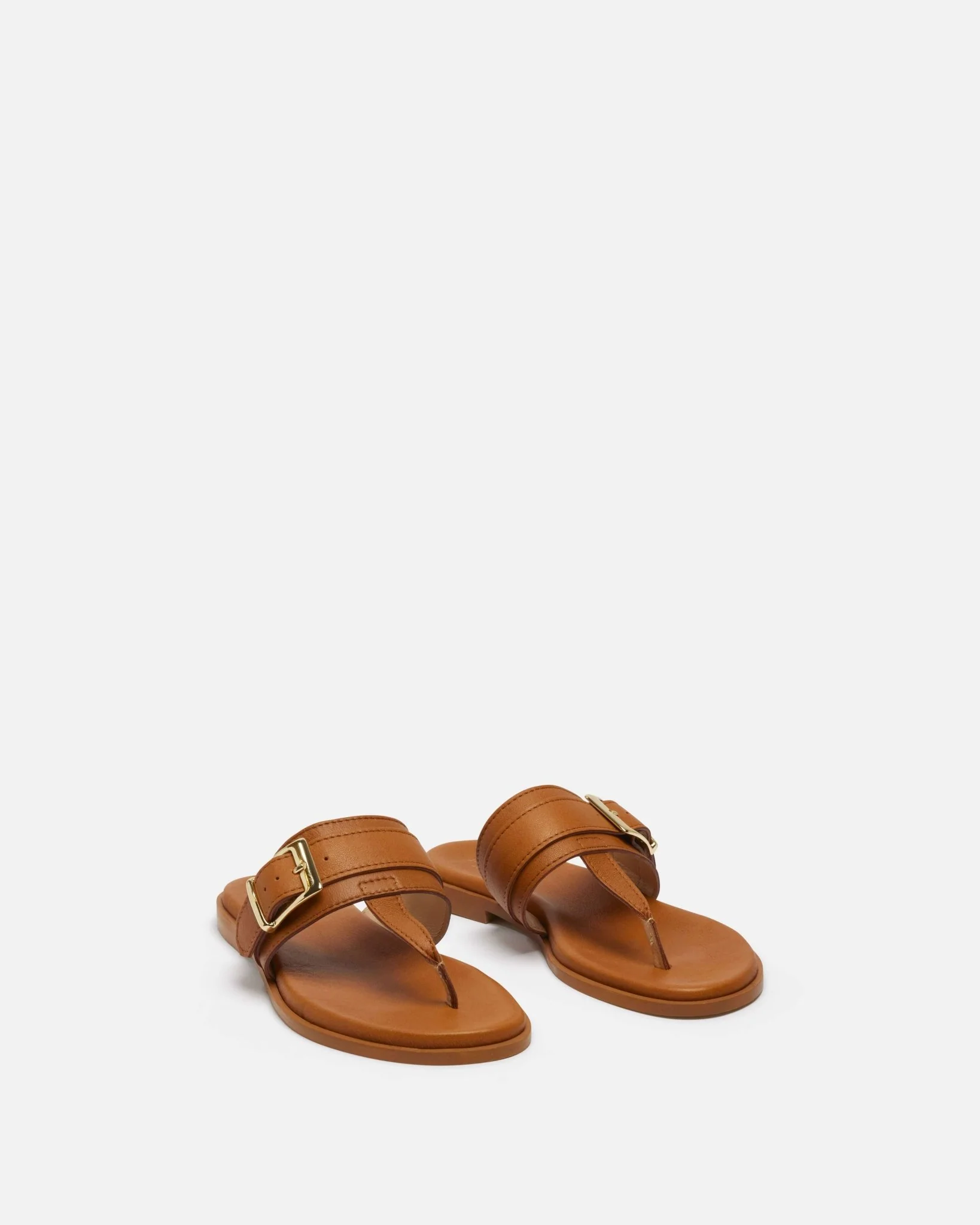 MULES LORIE - En cuir cognac