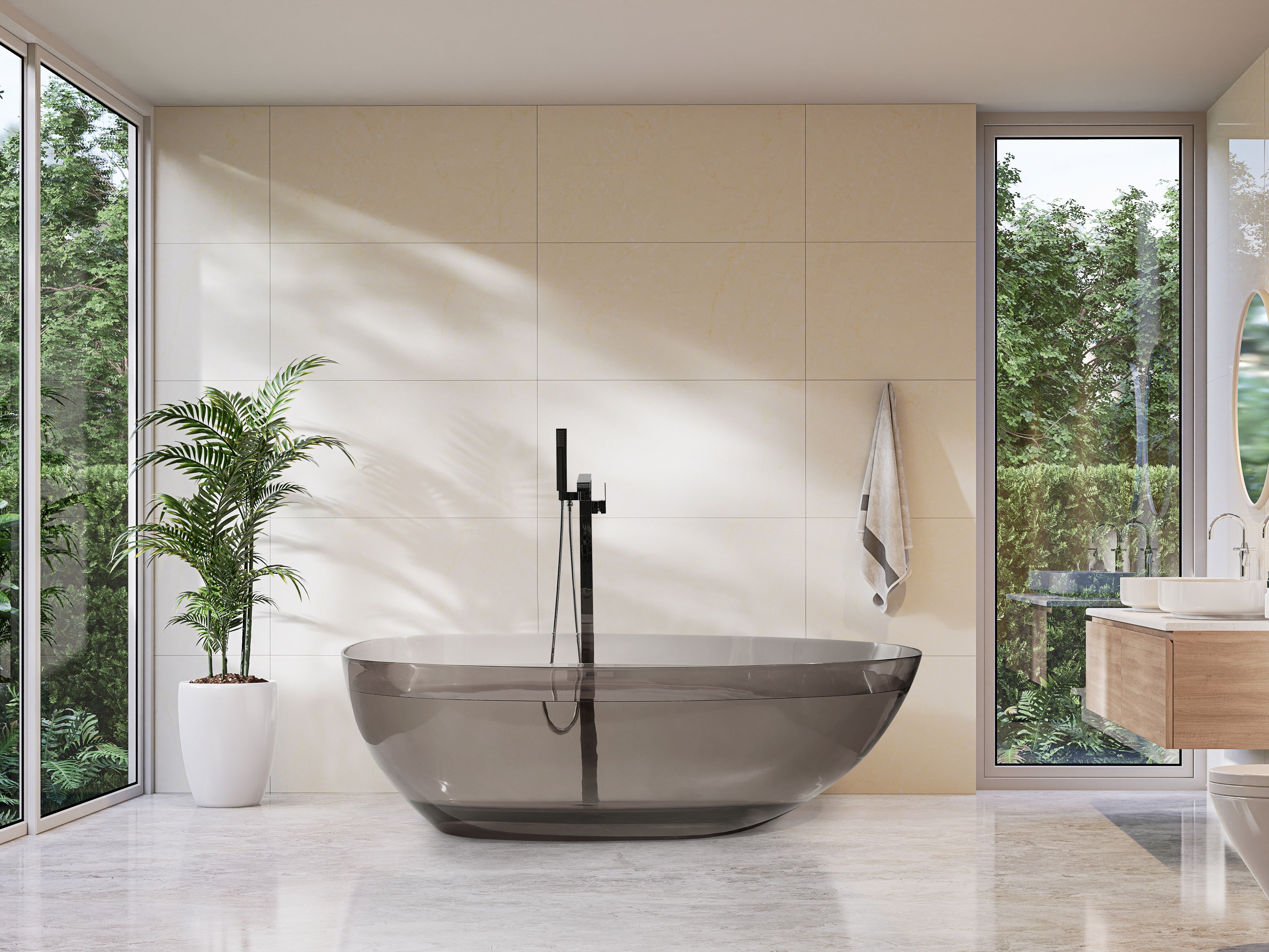 Freestanding Bathtub BLANCARENA 1700 x 780 mm Black