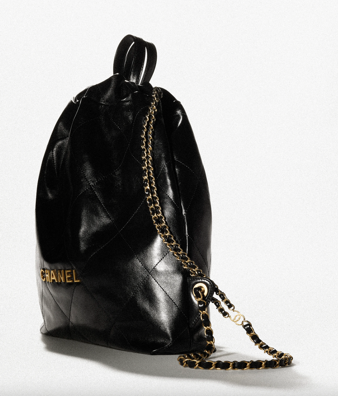 CHANEL 22 BACKPACK Calfskin & Silver Metal Black1:1High-quality replica