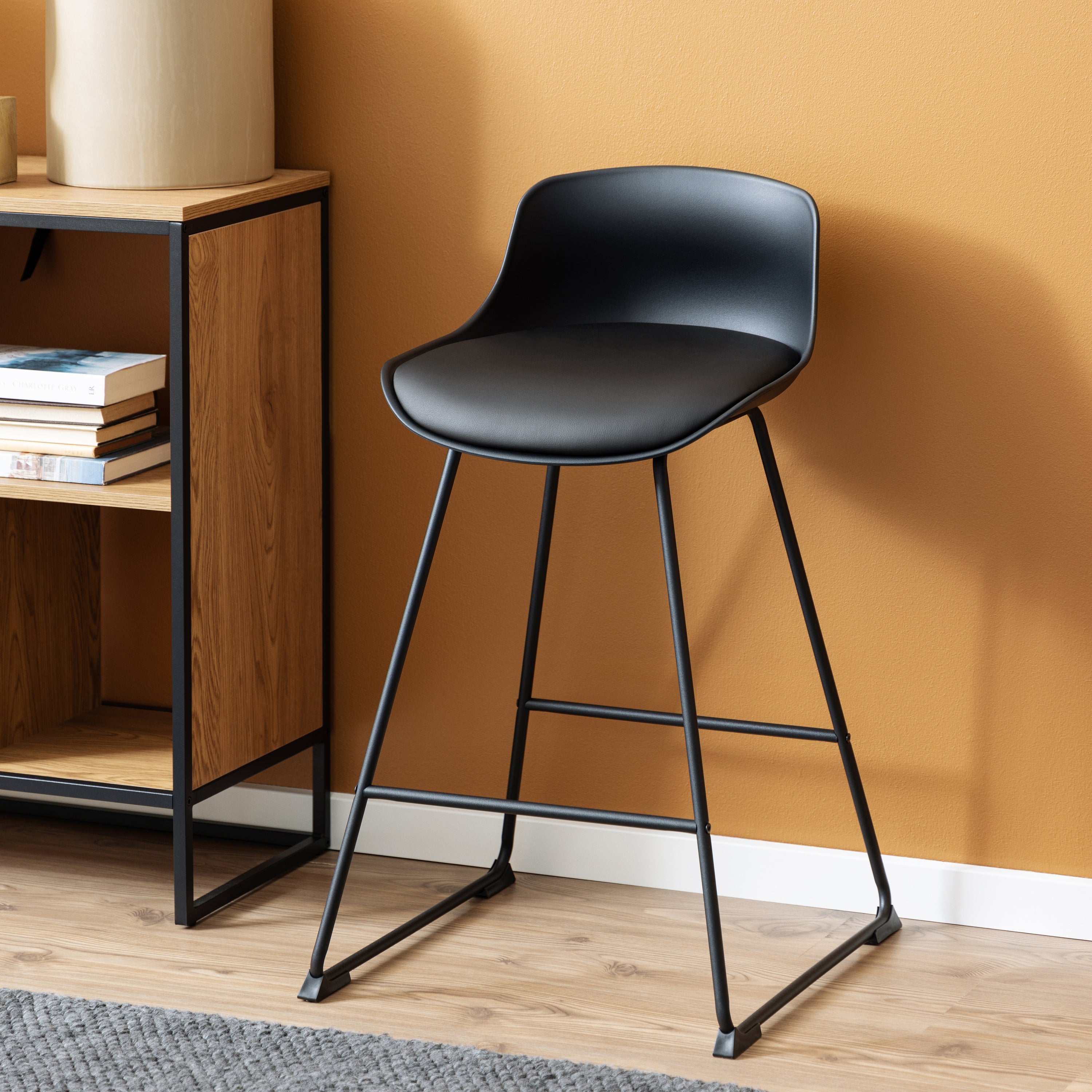 Blokker basic Bele Barkruk Zwart - H 84 cm