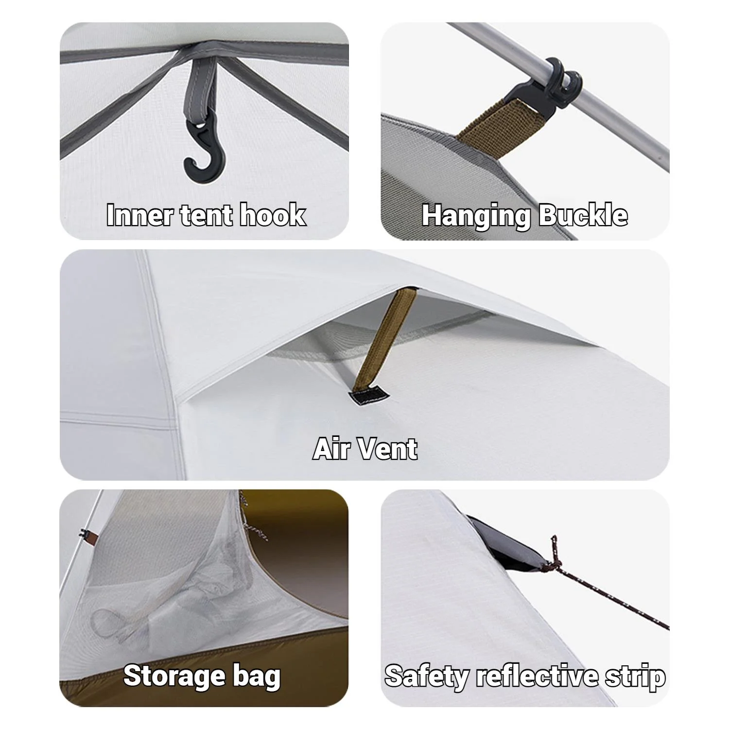 Naturehike, Ultralight Hiking Tent, Portable Camping Tent with Two Doors, Waterproof and Wind-resistant Dome Tent, UV Protection Backpacking Tent - Image 22