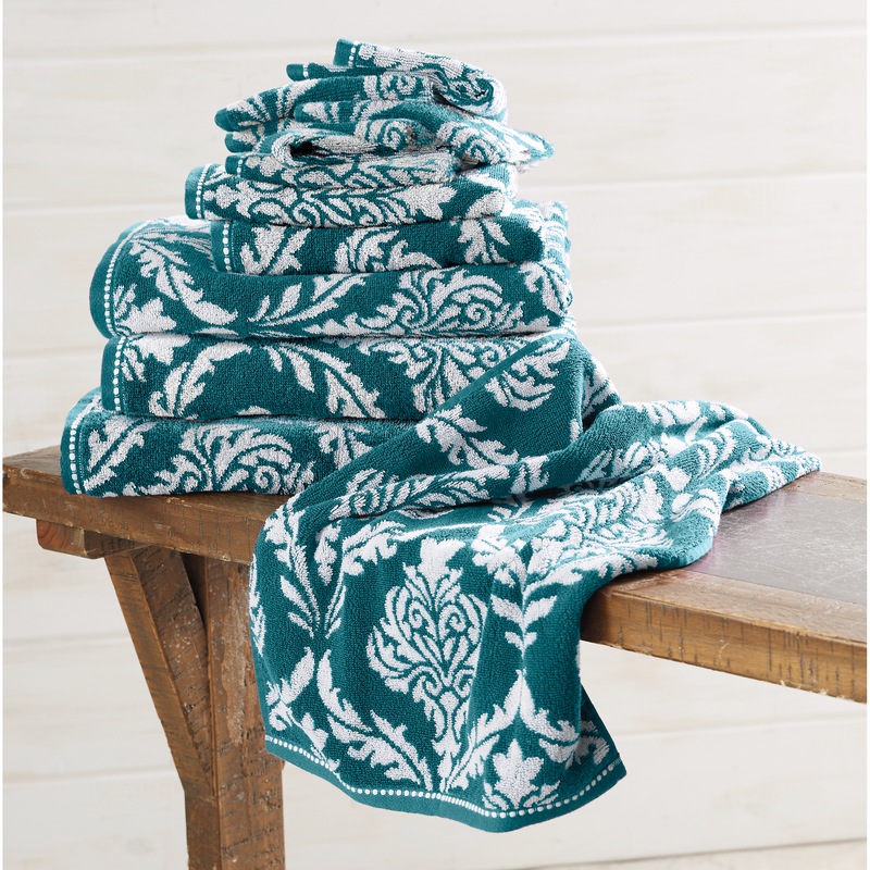 Serene Fleur De Lis 12-Piece Towel Set - MIDNIGHT VELVET CATALOG
