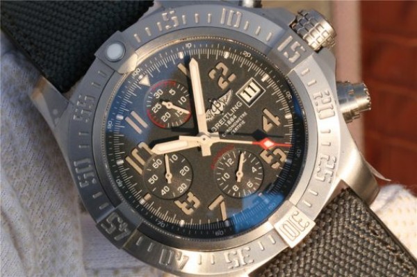 Replica Breitling Avenger Bandit Titanium GF Gray Dial Gray Nylon Strap A7750 - Top club
