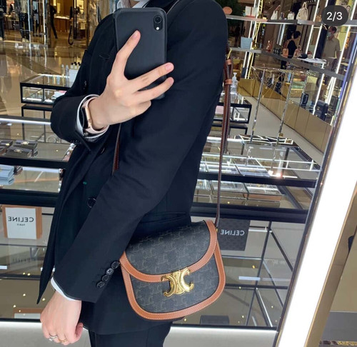 CELINE TEEN BESACE TRIOMRHE Logo Printed Handbag RepLadies bags1:1High-quality replica