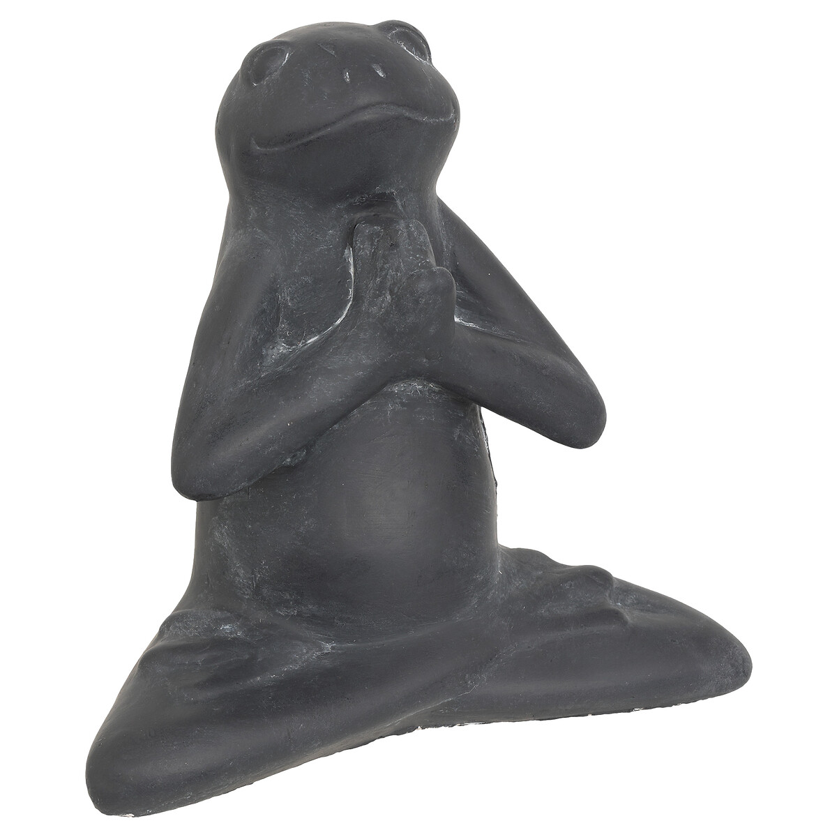 3 outdoor frog statuettes "Lia" Gray, H.18 cm