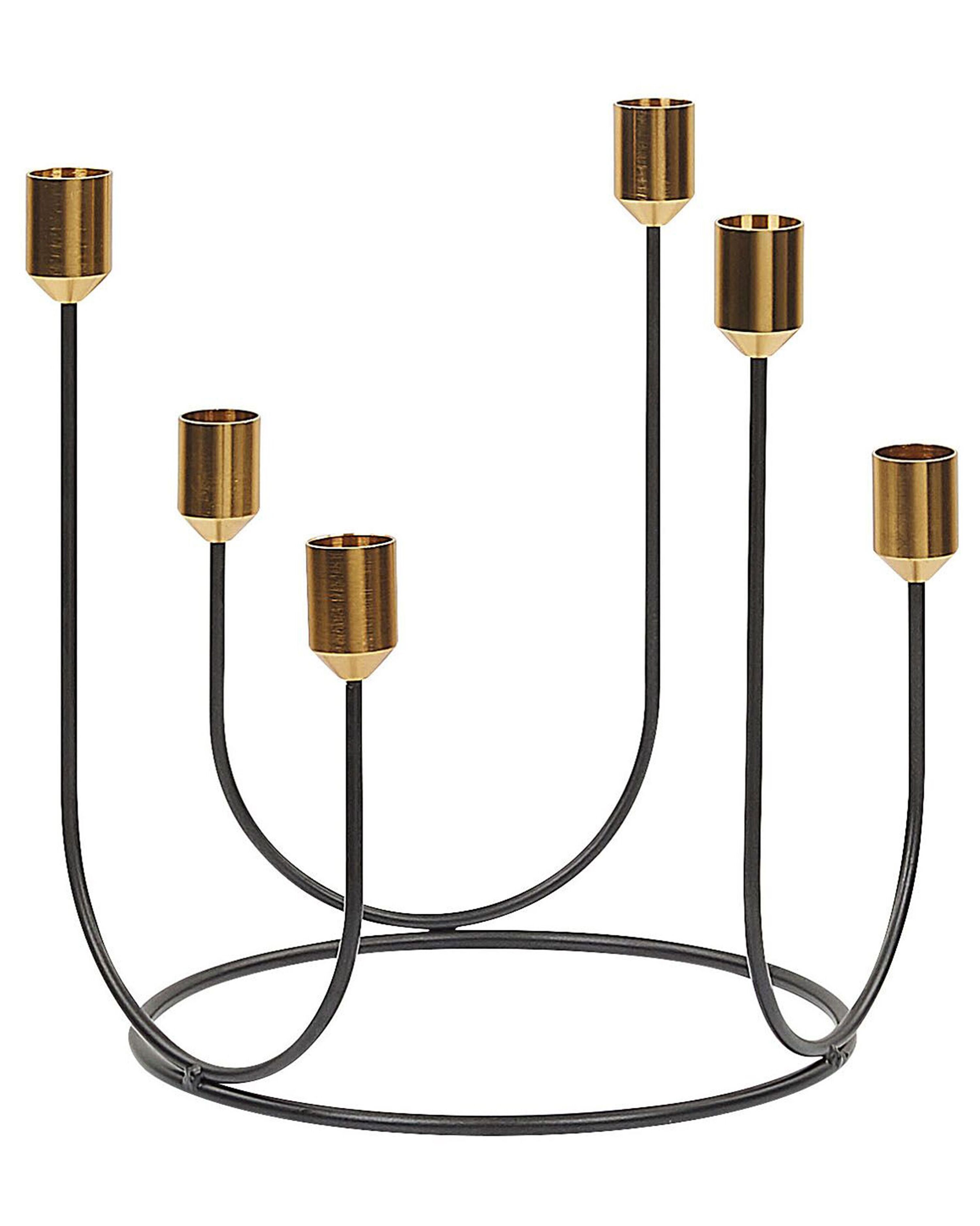 Candle Holder PANAY Metal 25 cm Black