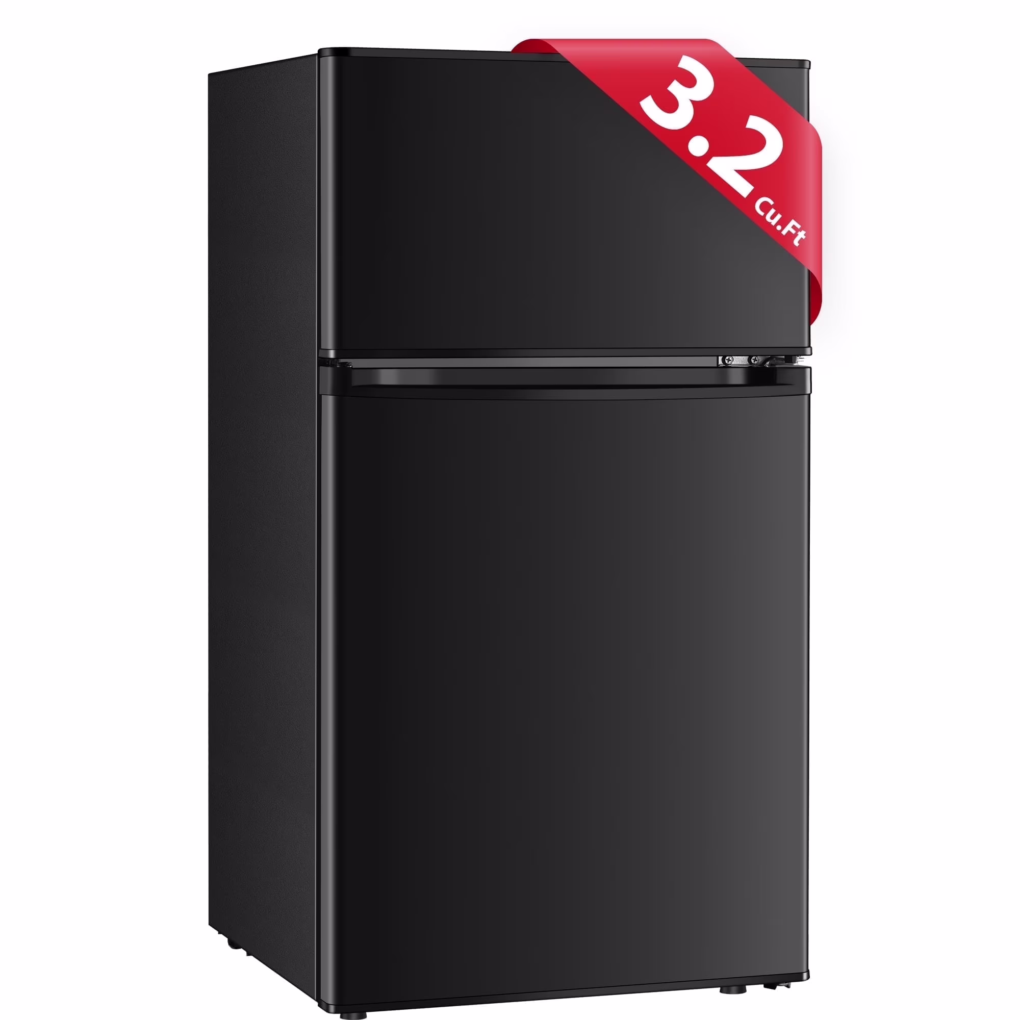 Kcpolre Pink Mini Fridge with Freezer 3.2 Cu.ft Refrigerators, Adjustable Glass Shelves, Quiet Dual Door Dorm Fridge for Bedroom, College, Office - Image 3