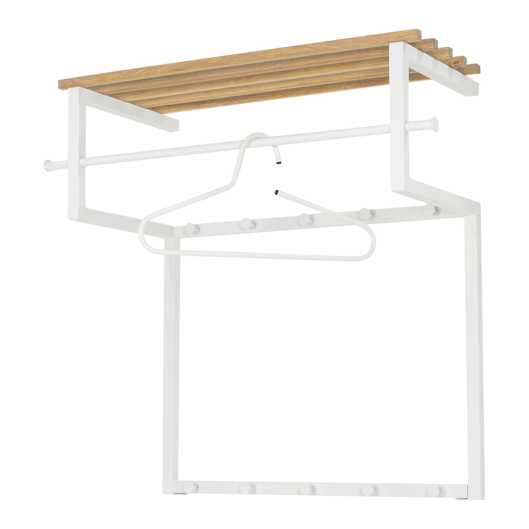 Spinder Design Rizzoli Wandkapstok - Wit / Eiken
