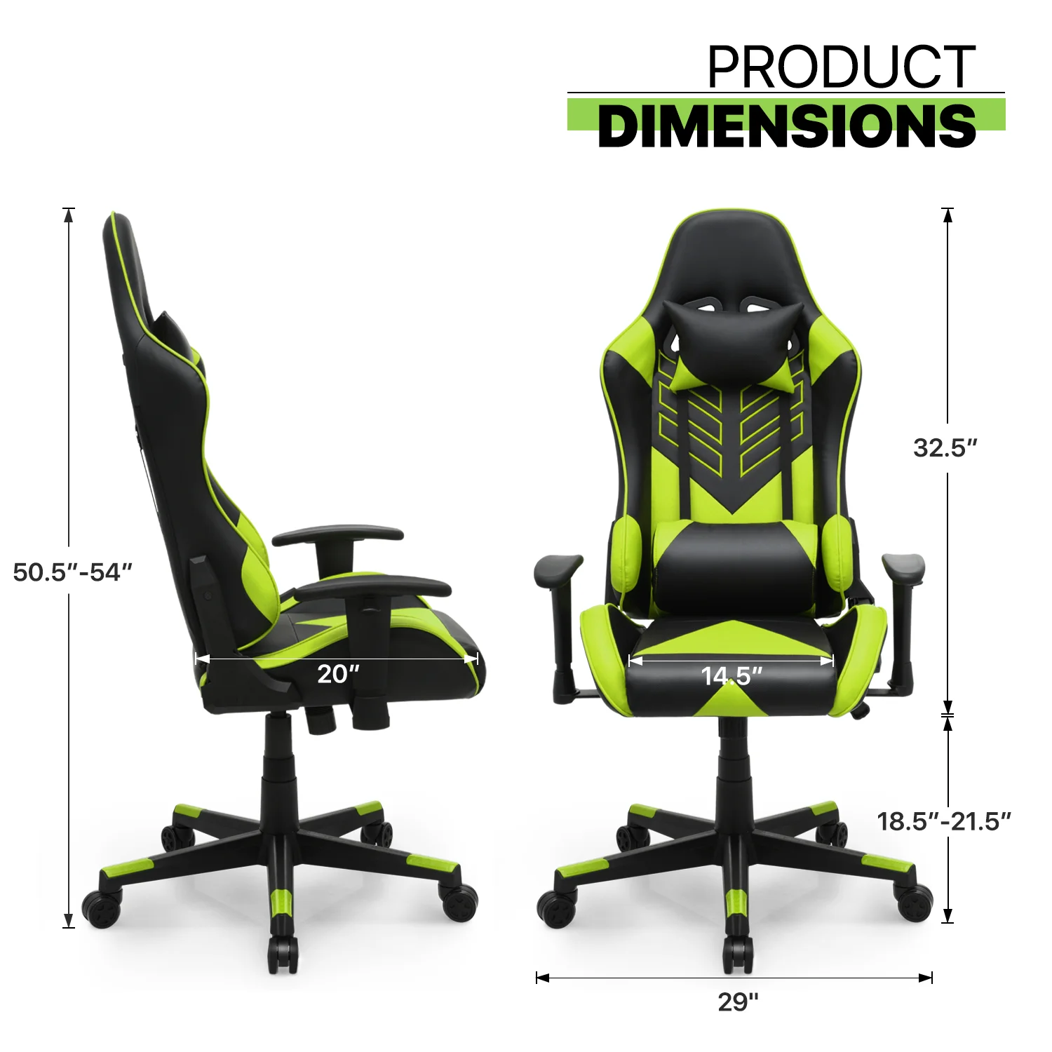 Magshion Ergonomic Gaming Chair, Comfortable Gaming Chair, Computer Chair Leather Desk Chair Adjustable Swivel Gaming Office Chair, Blue - Image 20
