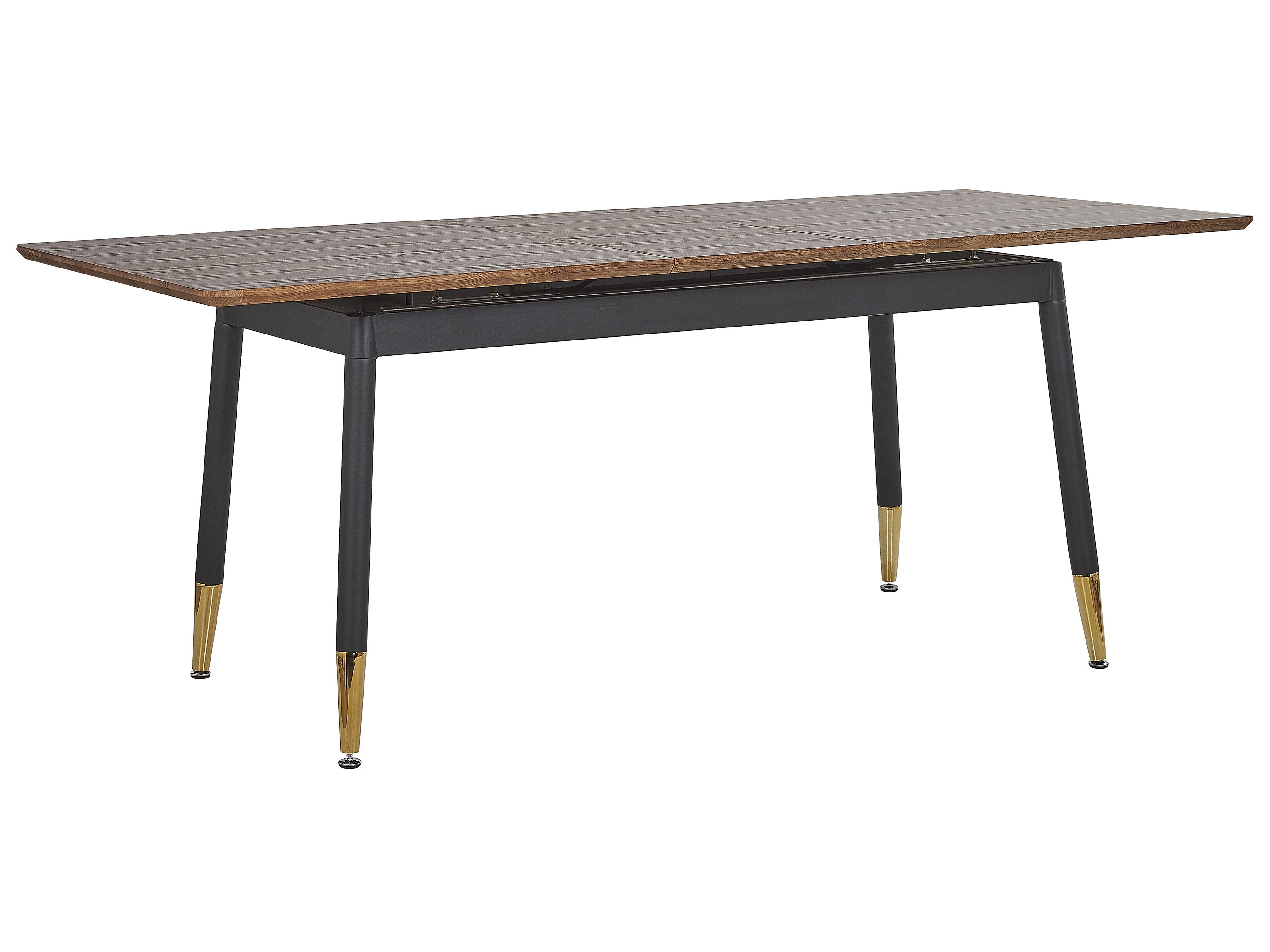 Extending Dining Table CALIFORNIA Dark Brown 160/200 cm 90 cm