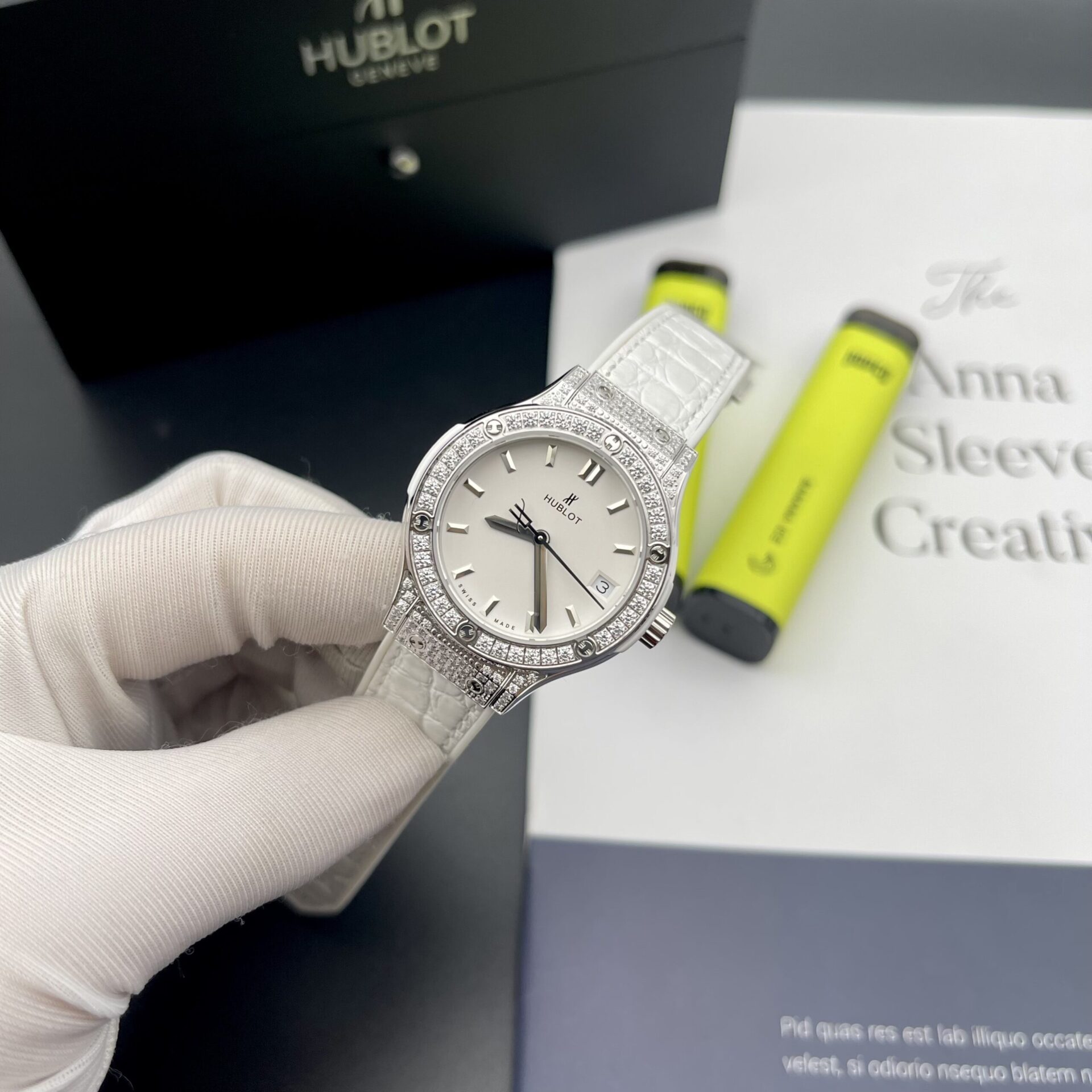 Hublot Replica Watches Classic Fusion Womens White Dial HB Factory 33mm - Top club