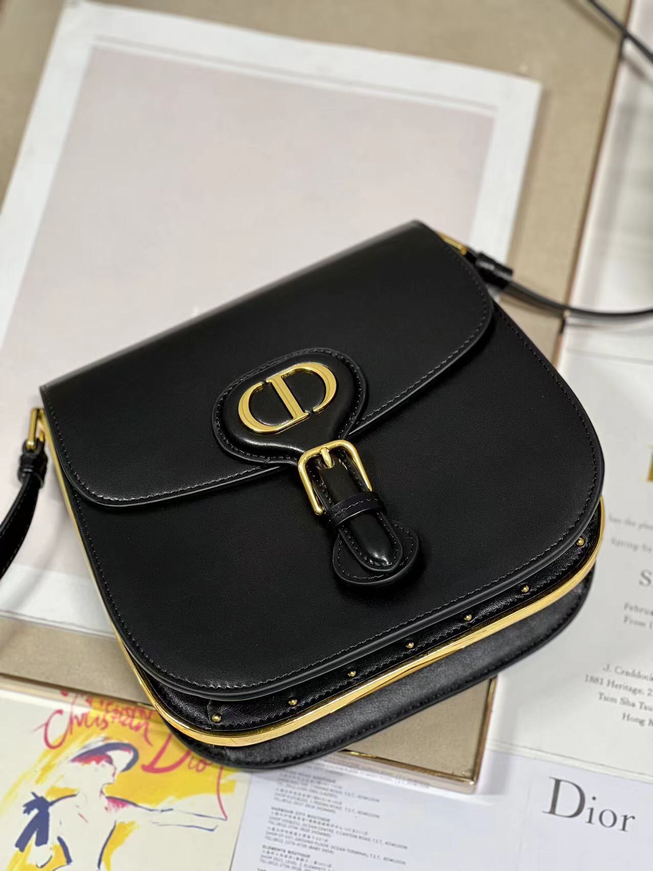 Bobby Frame Bag Black/Brown/White/Greige For Women 8in/20cm M9333UMOF_M9001:1High-quality replica