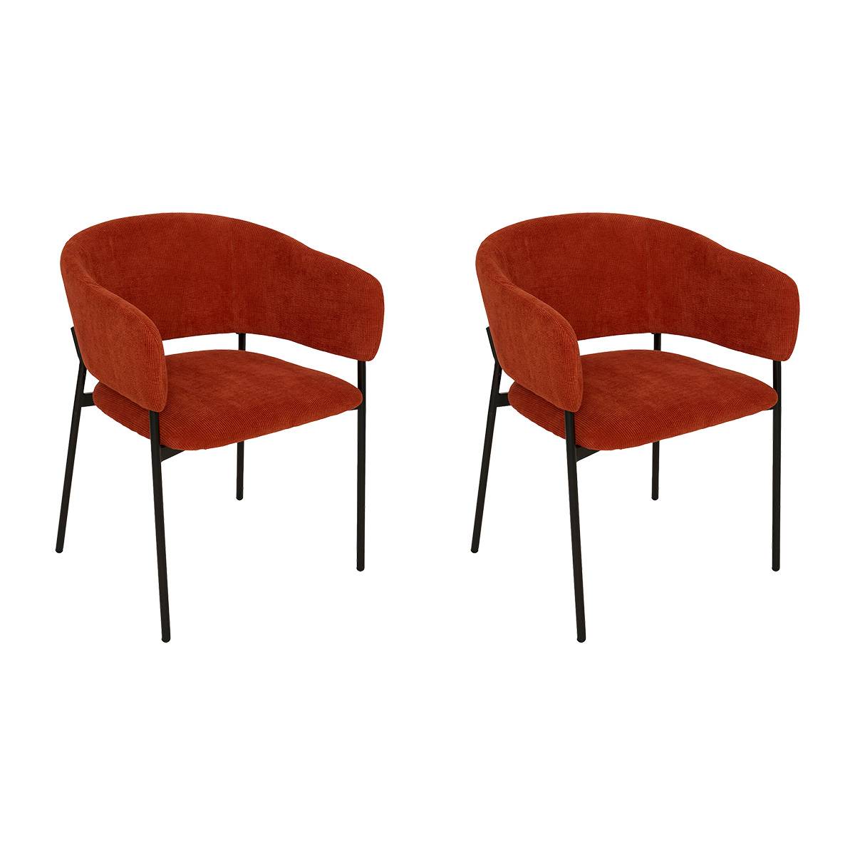 Set of 2 "Solea" Armchairs Red
