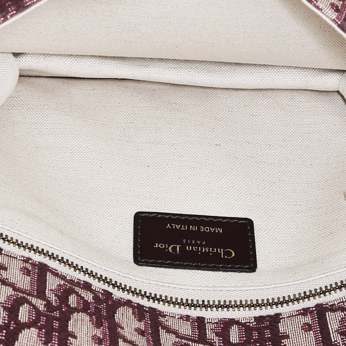 Dior Dioraddict shoulder bag in burgundy monogram canvas Oblique1:1High-quality replica