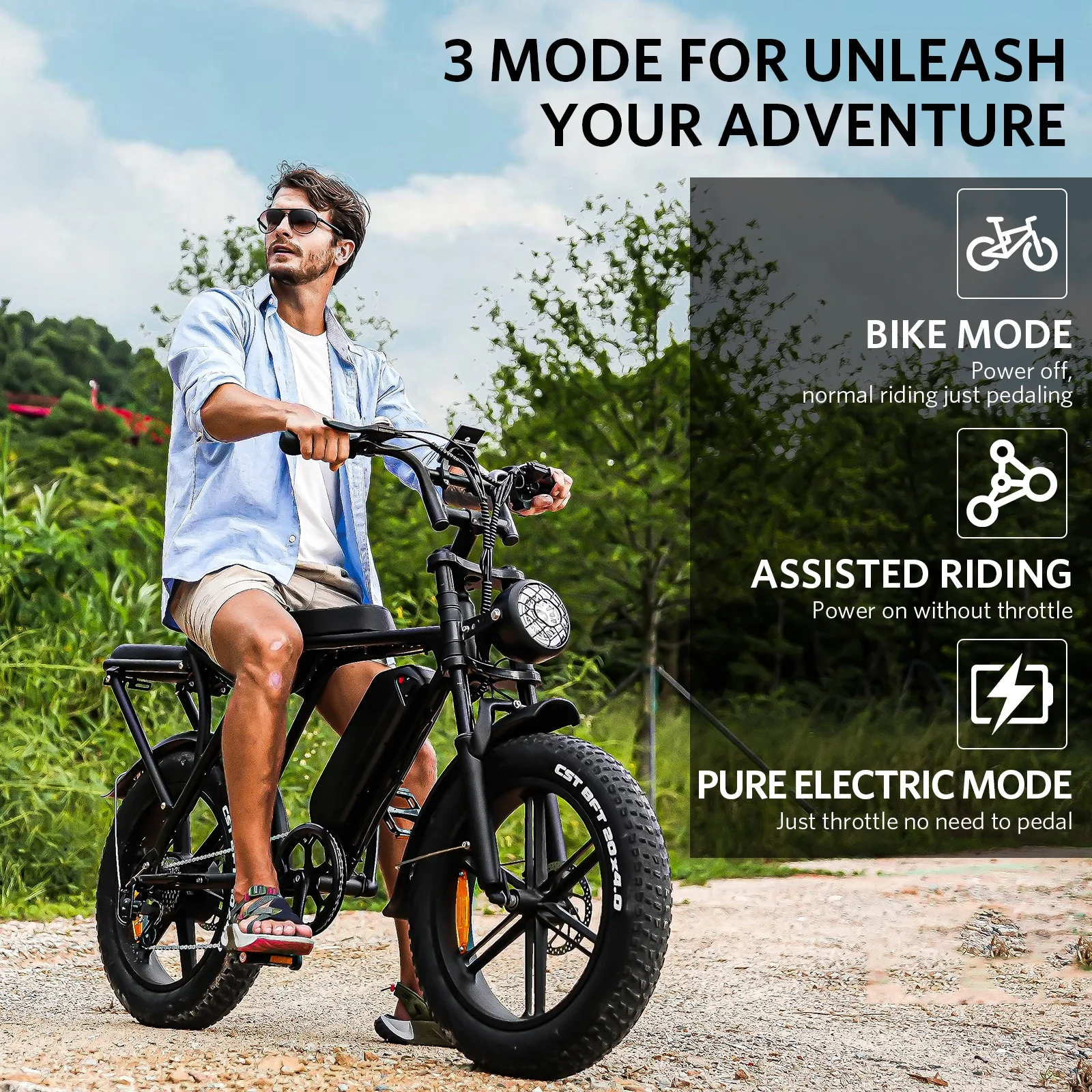 Hipatoo 26" Electric Bike 500W 20MPH E-bike, 36V 10.4Ah Battery, Ebike for Adults, E Bike UL2849 - Image 20