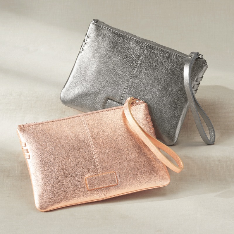 Zippered Metallic Wristlet - MIDNIGHT VELVET CATALOG