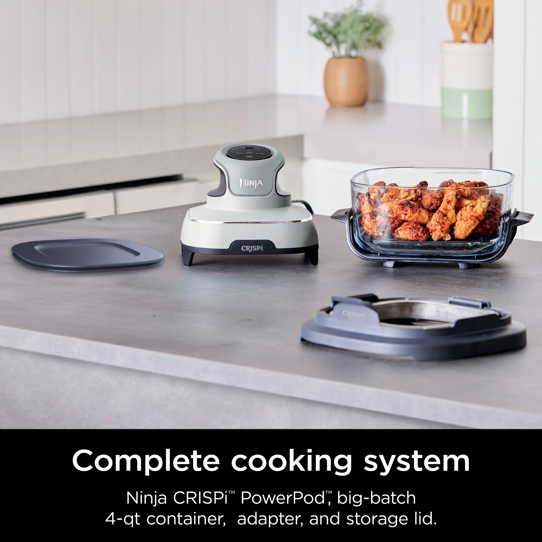 Ninja Crispi 3-in-1 Portable Cooking System with 4 QT TempWare Container - Image 2
