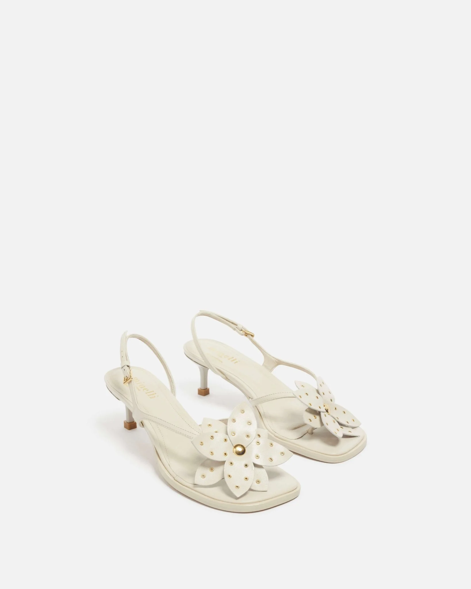 SANDALES JOLEEN - En cuir à talons écru