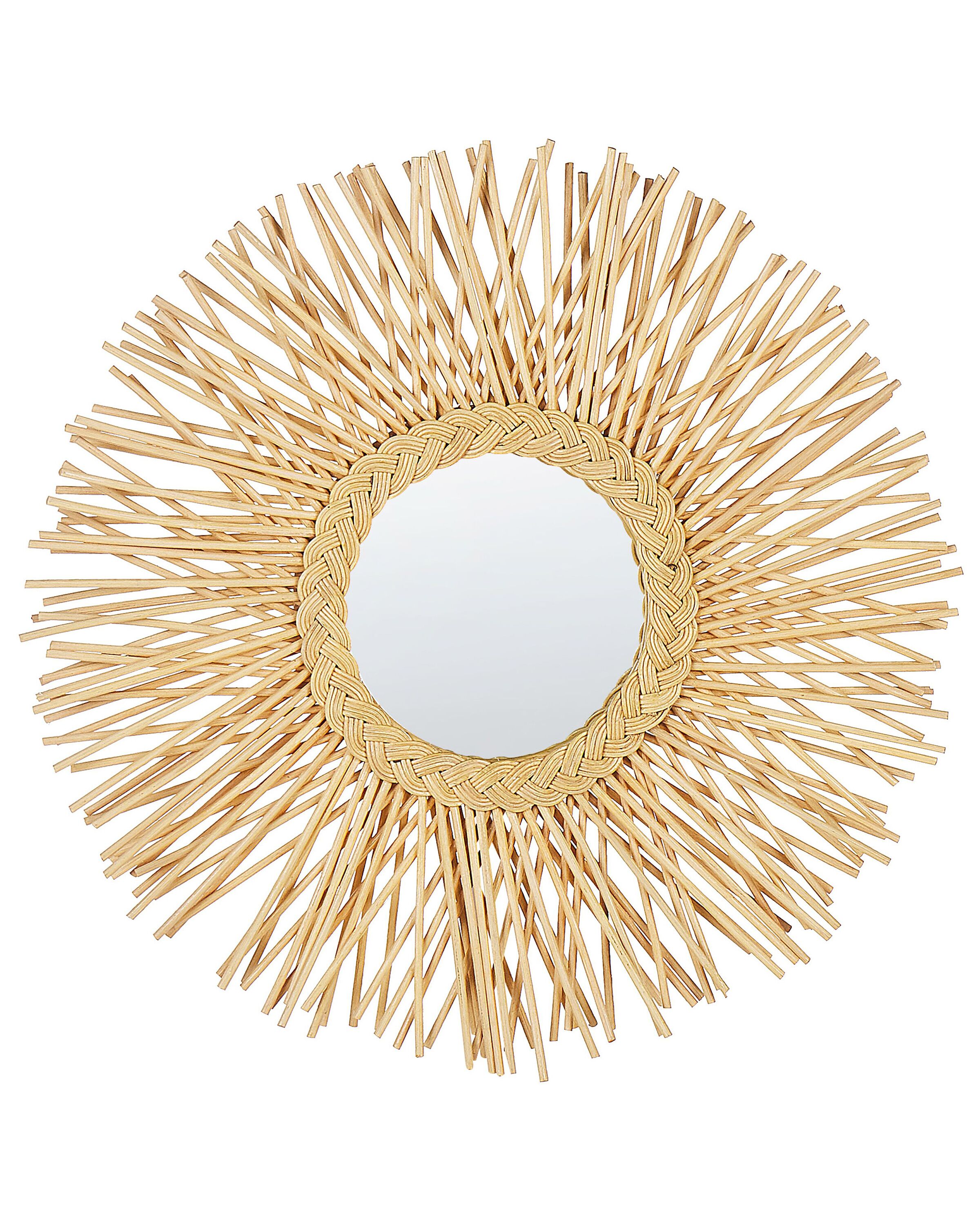 Wall Mirror KALASIN 60 cm 60 cm Rattan Natural