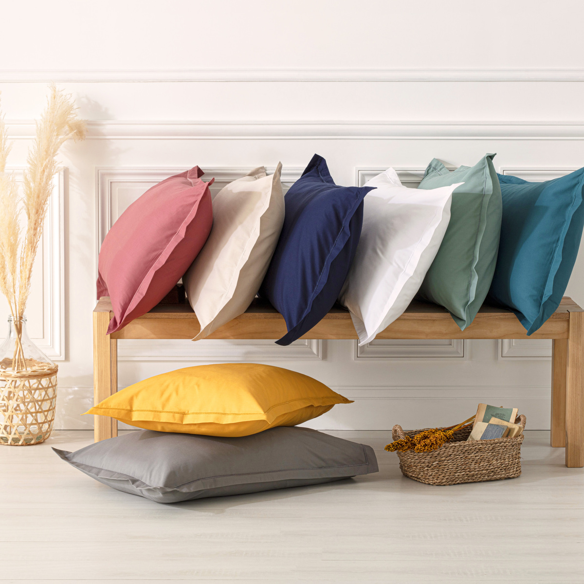 Pillowcase, cotton Ink blue, 50x70 cm