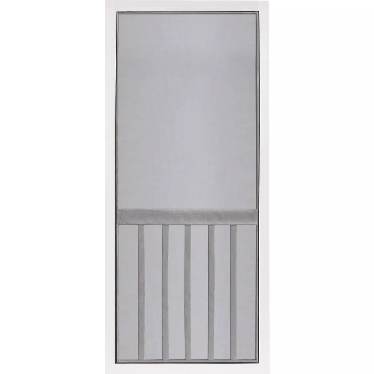 Screen Tight 5-Bar 36 In. W x 80 In. H x 1 In. Thick White Vinyl Screen Door