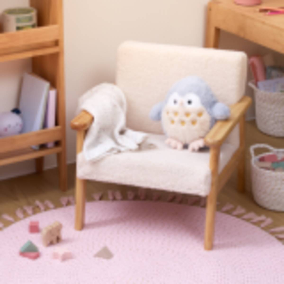 Children's Plush Owl "Frost" H.20 cm, Multicolor