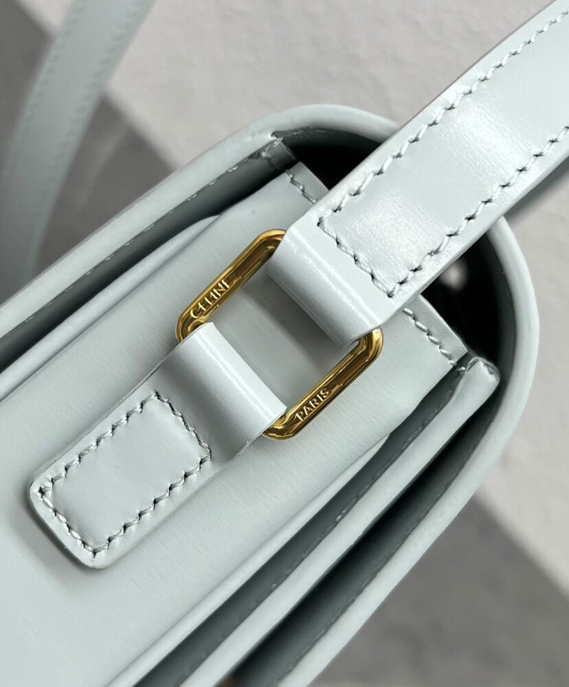 Celine Teen Triomphe Bag In Shiny Calfskin Blue1:1High-quality replica