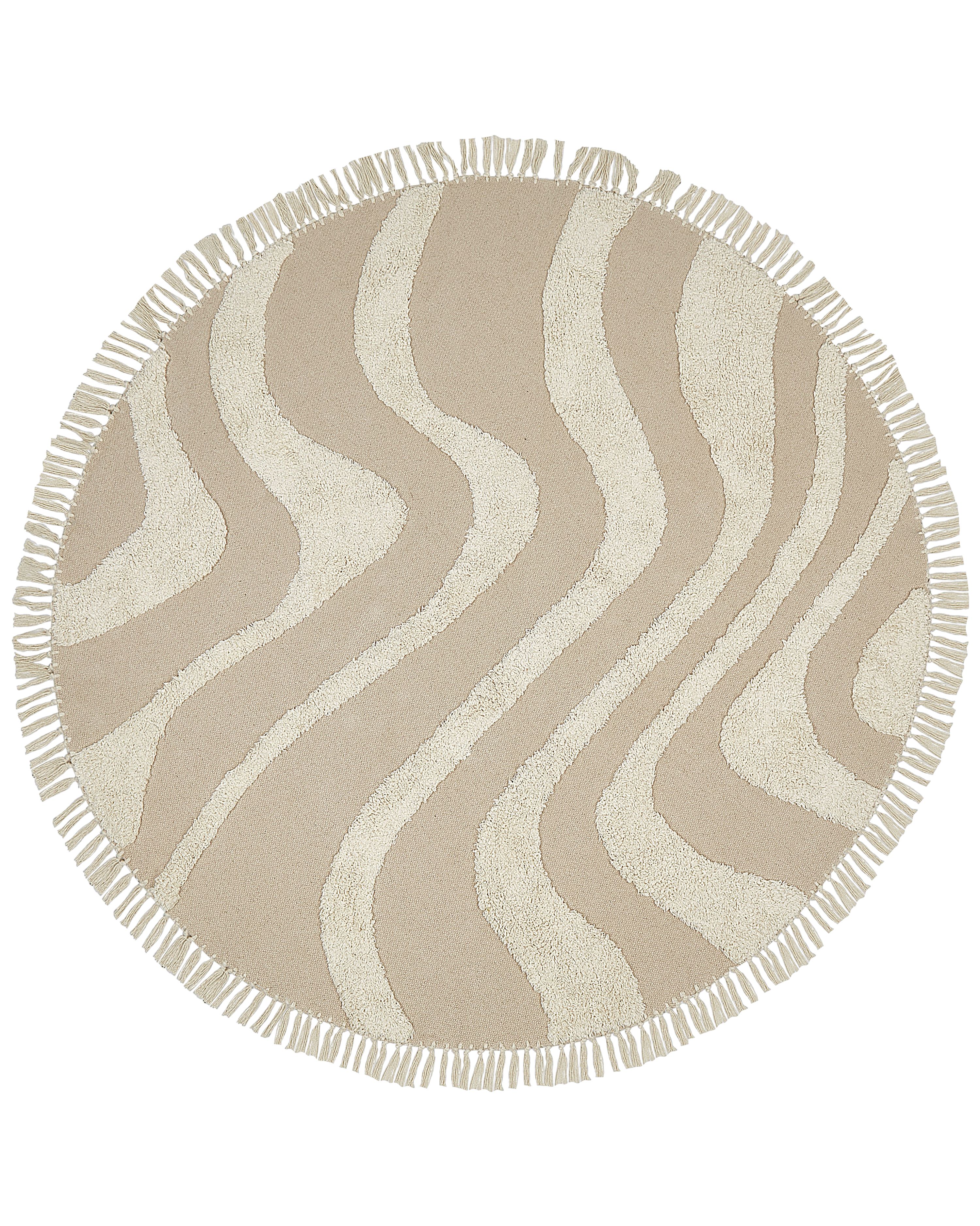 Rug ARTMAK Beige ø 140 cm Cotton