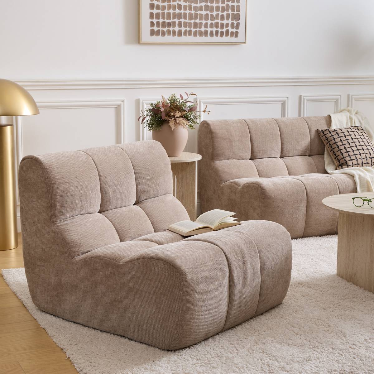 Armchair "Miroa" Beige