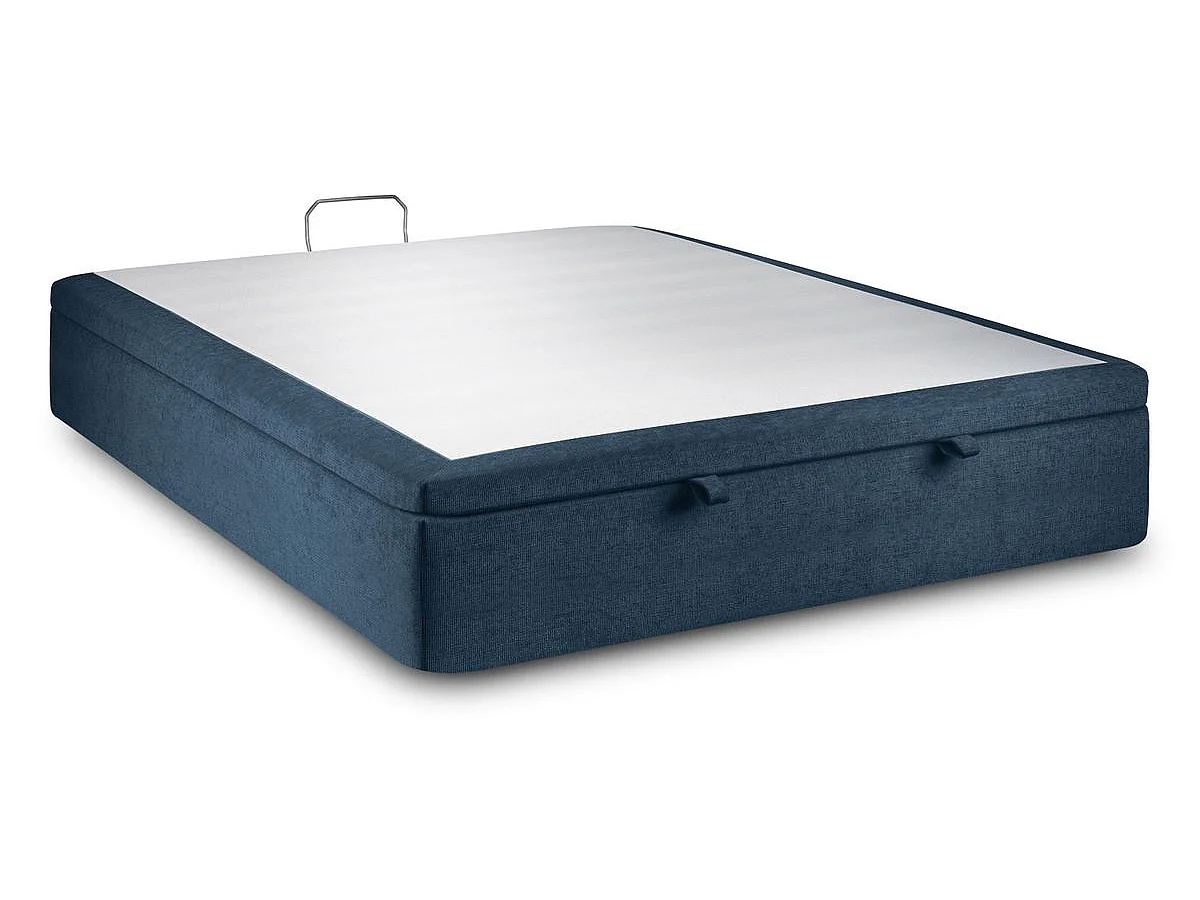 Sommier Coffre Tissu Bleu 160x200 H39cm